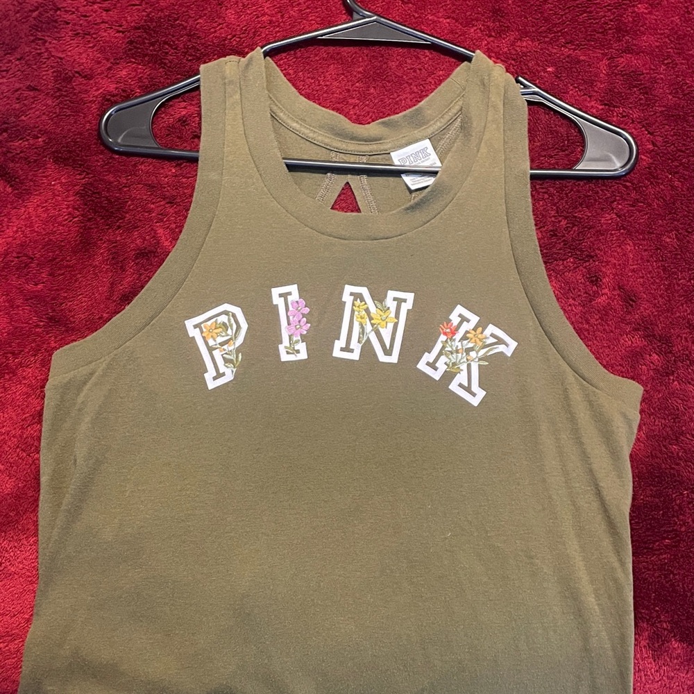 PINK Victoria's Secret Khaki Tank Top